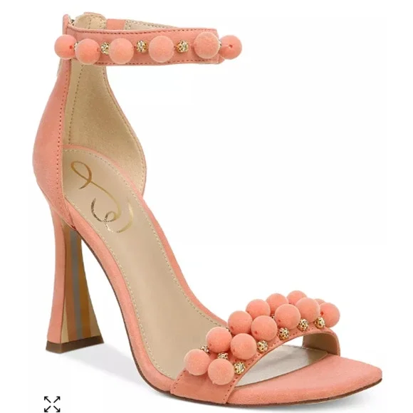 Sam Edelman Women's Luella Embellished Suede Sandals - Canyon Clay - Size 8.5